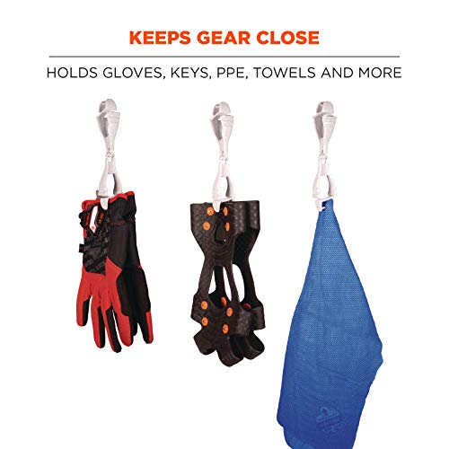 Image of Ergodyne Squids 3400 Glove Clip Holder with Dual Clips, Granite, 100-Pack