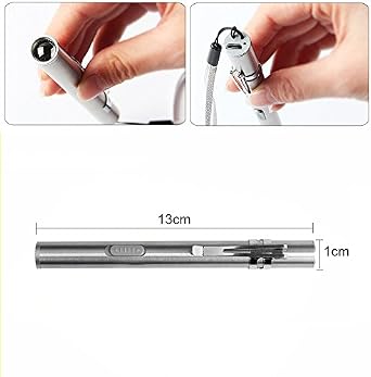 USB Rechargeable Pen Lights, Mini Medical Flashlight, Pocket Small Handy LED Torch Pen Light with Stainless Steel Clip for Medical Students Doctors (1 Pack Yellow)