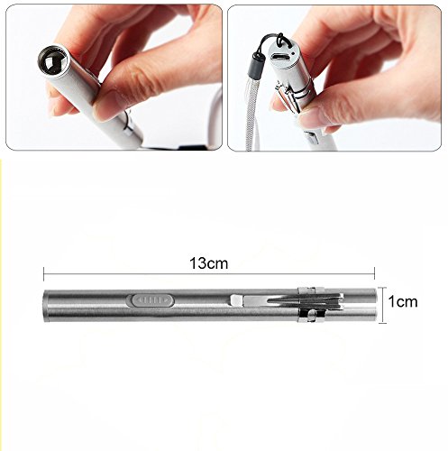 Usb Rechargeable Pen Light, Lafeina Pocket Small Handy Led Torch Mini Flashlights With Stainless Steel Clip #TOP7