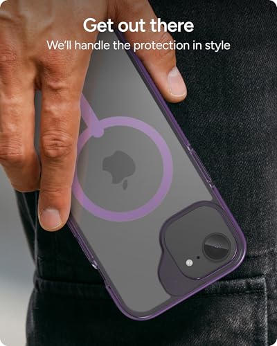 Image of ZAGG Santa Cruz Snap Case for iPhone 17e / 16e / 15 /14 / 13-13ft Drop Protection, Wireless Charging Compatible, Graphene Strength, 70% Recycled Material, Anti-Scratch, Clear, Hyacinth Purple