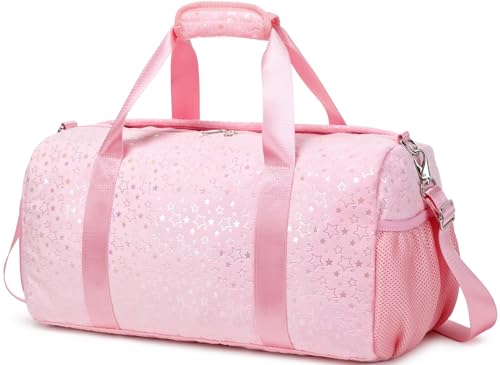 Borsa Palestra Borsa Sport Borsa Danza Bambina Borsone da Viaggio Grande con Scomparto per Scarpe