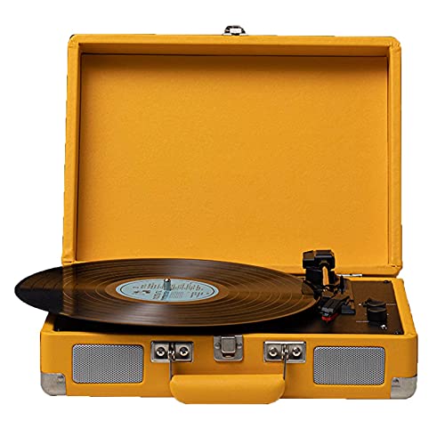 Tourne-Disque, Tourne-Disque, Platine Vinyle Portable Bluetooth avec Haut-parleurs stéréo intégrés, entraînement par Courroie à 3 Vitesses (Jaune Taille Unique) - Les Beatles, Paul McCartney, John Lennon, RIngo Starr, George Harrison Tourne-Disque, Tourne-Disque, Platine Vinyle Portable Bluetooth avec Haut-parleurs stéréo intégrés, entraînement par Courroie à 3 Vitesses (Jaune Taille Unique)
