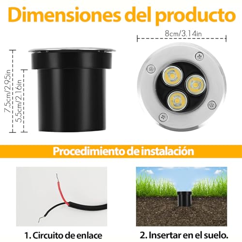 Lámparas para empotrar en piso 14 Imagen adicional