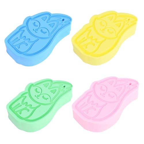 VALICLUD 4 Piezas Esponja De Baño Cuerpo Esponjas Soplo Baño Ducha Cuero Cabelludo Fregar Forma Conformado Lavar Depurador Esponjas Cosméticas Para Spa Toallita Exfoliante Ducha Esponja