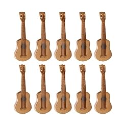 10pcs Mini Guitar Cake Topper Miniature Musical Guitar Cake Decoration For Baby Shower Birthday Wedding Music Themed Party Supplies - Les Beatles, Paul McCartney, John Lennon, RIngo Starr, George Harrison