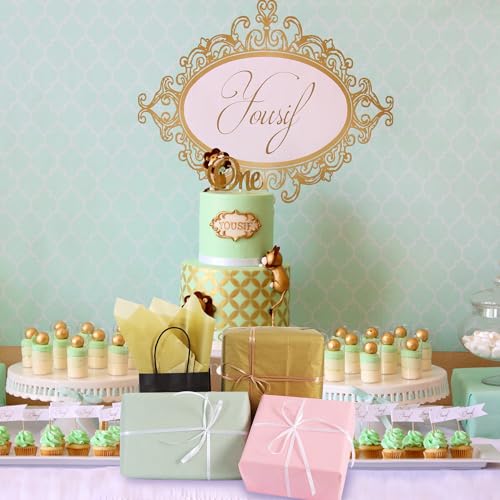 Image of BEISHIDA 90 Sheets Sage Green Pink Gold Tissue Paper Bulk, Wrapping Tissue Paper for Gift Bags, 14 x 20 Inch Gift Wrap for Wedding Birthday Christmas Party DIY Crafts Decor Holiday Flowers