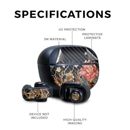 Image of Carbon Fiber Skin Compatible with Bose Ultra Open Earbuds - Stitch Dragons - Premium 3M Vinyl Protective Wrap Decal Cover - Easy to Apply | Crafted in The USA by MightySkins