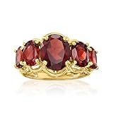Ross-Simons 4.50 ct. t.w. Gemstone 5-Stone Ring in 18kt Gold Over Sterling