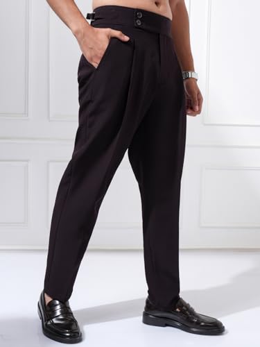 Image of Highlander Men Men's Gurkha Trouser Pants| High Waist| Carrot Fit| Ankle Length| Stylish Trousers for Men| Men Trousers | Trousers for Man | Pants for Man
