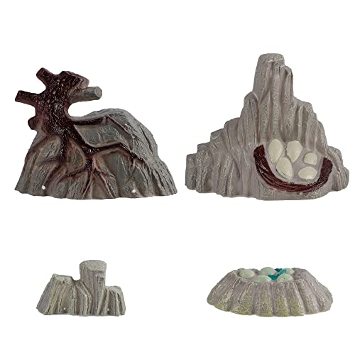 Lulu Home 19 Pcs Dinosaur Toy, 5" To 9" Dinosaurs With Rockeries Large Play Mat, Realistic Dino Play Set For Boys Over 3 Year Educational Toys Surprise Party Supplies #TOP3
