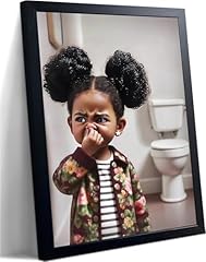 Black framed bathroom girl
