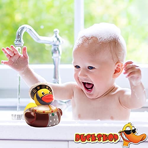 Duckshop I King Henry VIII Bath Duck I Squeaky Duck I L 10.5 cm, Brown - Image 2