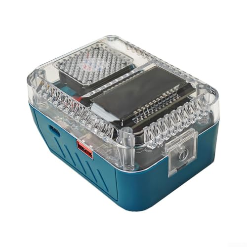 Lithium Battery Adapter Converter Digital Display Fast Charging Power Bank With Type-C USB Interface Multiple Protection Charging Station Blue