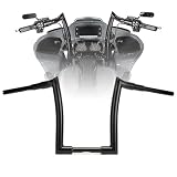 TIGERSGATE Black 1.5' SUPER FAT 12' Rise Handlebar for Harley 1996-2013 Road Glide & 1995-Later Road King & Some Softail Dyna Models
