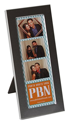 Brushed Silver Designer Metal Photo Booth Frame - Single Frame