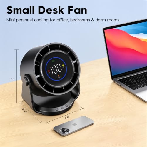 YOSHENMO Desk Fan Turbo Table Fan for Bedroom 100 Speed Digital Display Low Noise 105 - image 8