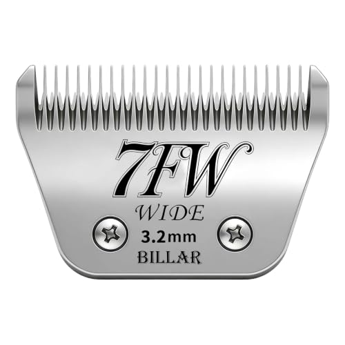 BILLAR7FW Detachable Dog Grooming Wide Blades Compatible with Andis Oster A5 Wahl KM10 Series Clippers Cut Length 1/8(3.2mm)