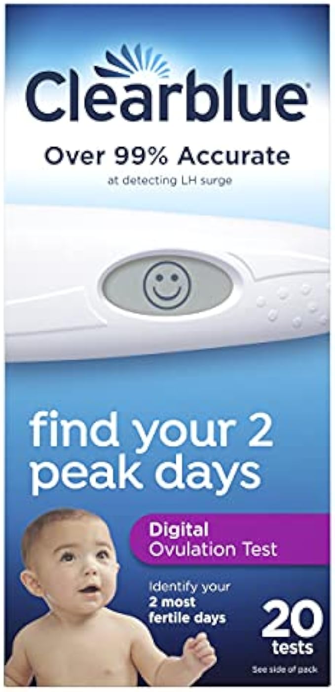Clearblue Digital Ovulation Predictor Kit, Featuring Ovulation Test with Digital Results, 20 Digital Ovulation Tests