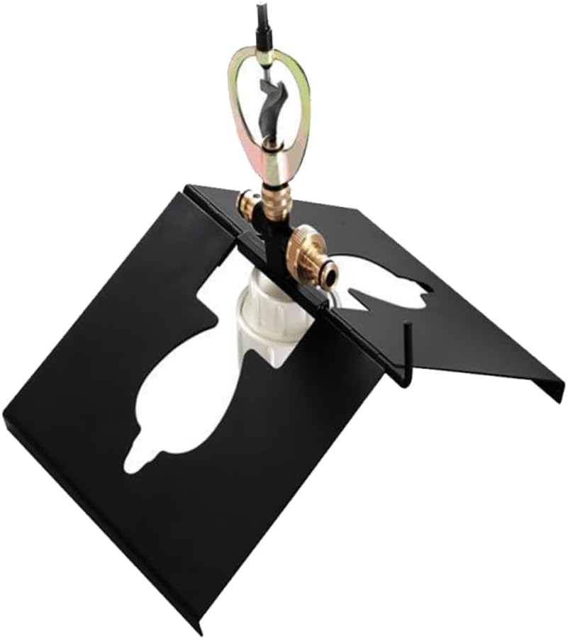 Garneck 360 Rooftop Water Sprinkler System Rotating Garden Irrigation Sprinkler for Lawn Cooling Protection Durable Nozzle for Efficient Watering