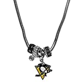 NHL Siskiyou Sports Womens Pittsburgh Penguins Euro Bead Necklace 18 inch Team Color