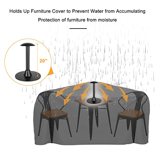 TBTeek Outdoor Patio Furniture Set Covers Support Pole System, Adjustable Pole System for 12'' or 20'' inch, Prevent Water Pooling and Collecting Debris, Fits All Patio Furniture Set Covers