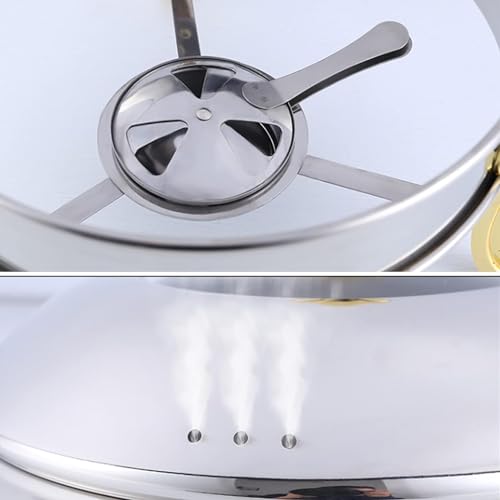 Image of Malabar Trading Company Stainless Steel Chafing Dish 24CM Food Warming Tray for Barbecue, Camping, Trips | Kitchen Dining & Bar | Food Warmer| Chafing Dishes & Warming Trays (1.5LTR)