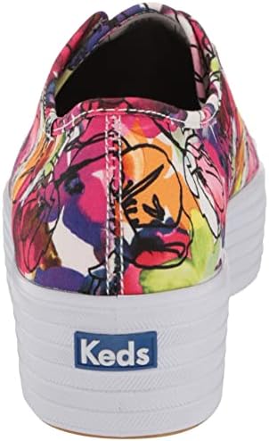 Keds Triple Up Canvas, Sneaker Womens, White/Purple, 6 Medium | Image 2