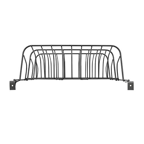 Spectrum Diversified Organizer & Lid Holder, Kitchen Storage, Fits Over The Cabinet Door, Cookware & Plastic Container Lid Organizer, Large, Industrial Gray #TOP4