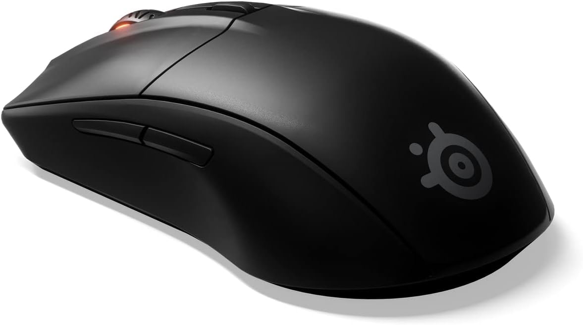 Rival 3 Wireless Gaming Mouse – 400+ Hour Battery Life – Dual Wireless 2.4 GHz and Bluetooth 5.0 – 60 Million Clicks – 18,000 CPI TrueMove Air Optical Sensor,Black