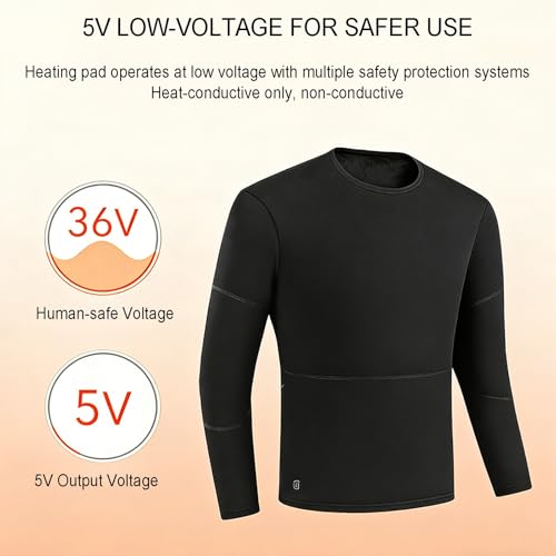 Conjunto Térmico USB Hombre Mujer, 28 Zonas Calefacción Rápida, Algodón Suave Transpirable, Ideal Esquí Moto Trabajo Frío, Control 3 Niveles