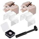 2pcs Record Player Needle Replacement for Audio-Technica, Diamond Stylus with Brush Parts Accessories Compatible with Audio-Technica AT-LP60X AT-LP60XBT AT3600L AT-LP2D-USB AT-PL300 and More