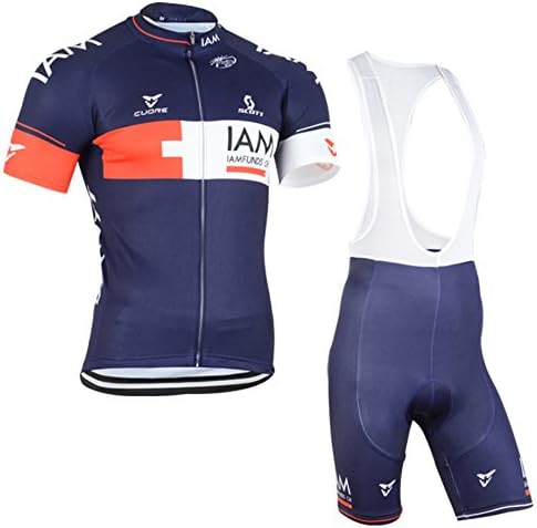 2015 Iam Pro Team Men's Short Sleeve Replica Cycling Jersey and Bib Shorts Set
