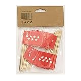 Durabol Palillos de Tapas con Bandera, Etiquetas Pequeñas para Magdalenas Decorar Tartas Bocadillos Cumpleaños Boda Fiesta de Bienvenida 3.5 * 2.5cm (Madrid 25PCS)