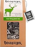 Teapigs Mao Feng Whole Leaf Green Tea Bags - Authentic Chinese Green Tea with Peachy Notes - Light, Refreshing & Naturally 0 Calories - 50 Biodegradable Tea Temples (1 Pack)