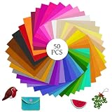 flintronic 50 Pezzi Fogli di Feltro, Colori Assortiti, Tessuti Aautunnali in Feltro per Pr...