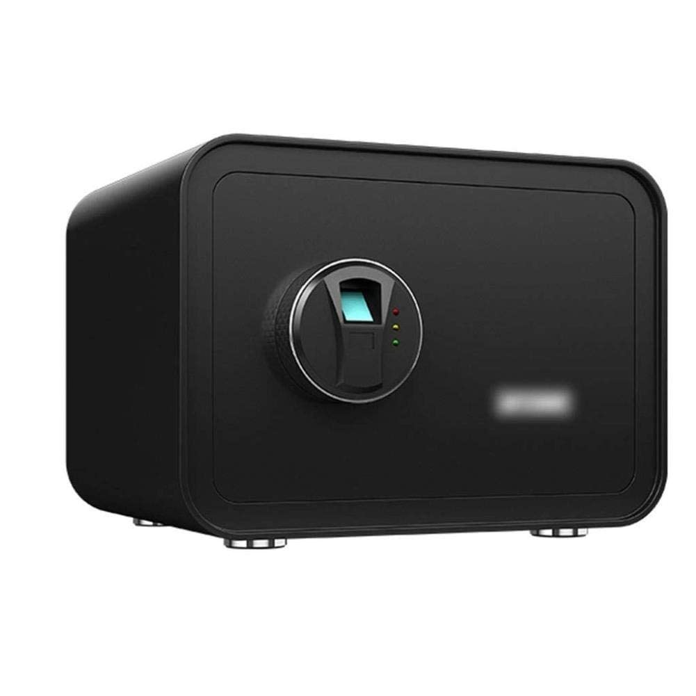 NIBNEA Safe Box, Fireproof Waterproof Safe Safe Deposit Box Fingerprint Safes Safety Deposit Box, Small Fingerprint Electronic Password Key Storage Cabinet 2 Layers Cabinet Safes For Id Papers, A4