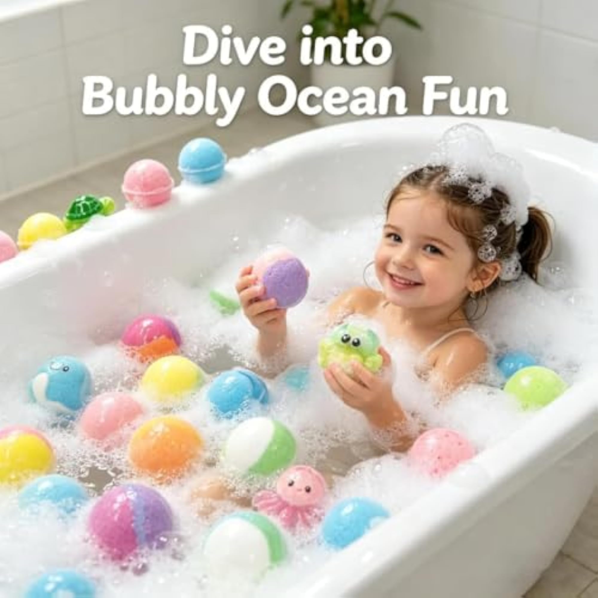 Bubble Bath Bombs for Kids & Adults, Multicolor