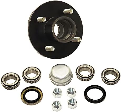 RIGID HITCH INCORPORATED Trailer Hub Kit (BT-100-F) 4 Bolt on 4 Inch Circle - Fits 1" and 1-1/16" Spindle