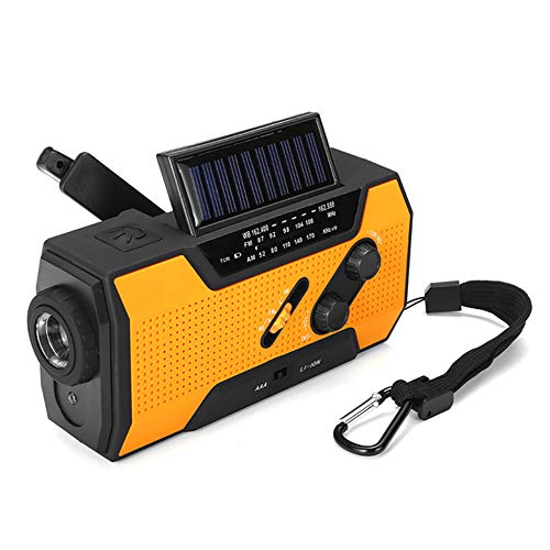 Preisvergleich Produktbild YHML Radio Bewegliche Drahtlose Wiederaufladbare Solar Radio Digitale Crank Notfall AM / FM,Gelb