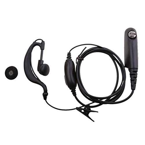 IPOTCH 1 Pieza de Auriculares con Micrófono de Tubo Acústico PTT Control para Motorola GP328 GP338 GP340 Walkie Talkie