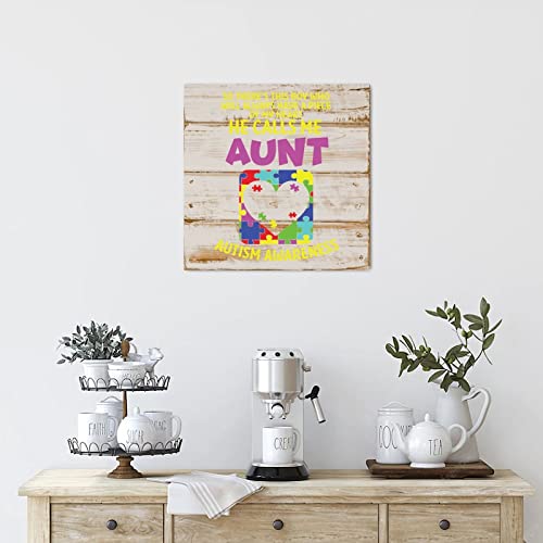 Plaque en bois pour autisme format carré 40x40 cm pour la maison - 6