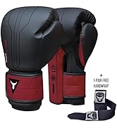 Mytra Fusion Boxing Gloves Included with Free Hand Wraps Pro Training Sparring Kickboxing Gloves ...