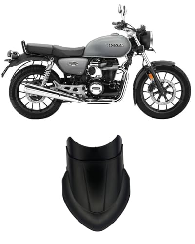 Image of Front Fender | Mudguard Extender | Mud Flap for H-onda CB350 Hness (Plastic) (Black, Pack of 1)