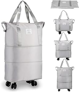 Fnaekier Szara Torba Podróżna na Kółkach