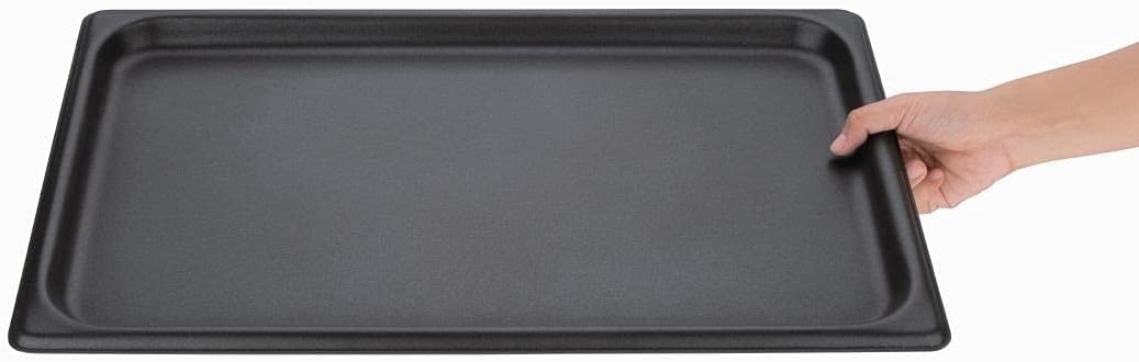 Vogue 13110 Gastronorm Non-Stick Baking Sheet 530X325X26mm Microwave Parchment Mat, Black