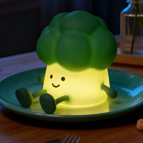 Lámpara de noche de brocoli de silicona recargable miniatura 7