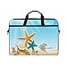 Produktbild Ahomy Laptoptasche mit Schultergurt für 13,3-14 Zoll Laptops, Strand-Sestern-Design, Sandfarben, multifunktional, Stoff