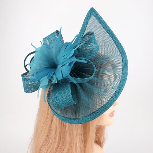 Image of DRESHOW Women Fascinator Hats Tea Party Hat Vintage Pillbox Hat Headband for Cocktail