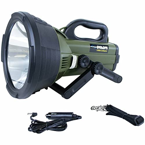 Cyclops Colossus 18 Million Candlepower 12V Handheld Halogen Rechargeable Spotlight With Ac/Dc Charger Or 12V Dc Car Plug Adapter #TOP3