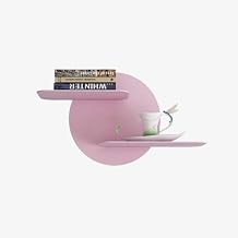 Floating Shelves Floating Shelves Wall Shelf Iron Art Bookshelf Industrial Modern Rack Bedroome Living Room Storage Display Black B Pink B